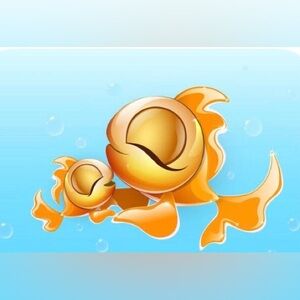 Elegant Gold and Orange Fish Decor